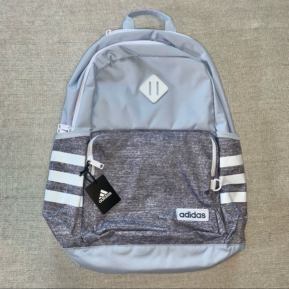 adidas backpack classic jersey grey halo blue NWT